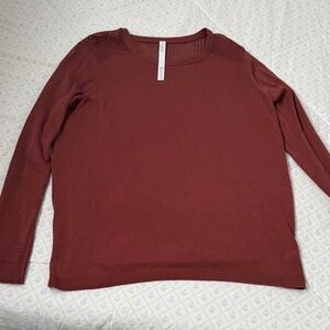Lululemon Athletica Women's Brick Red open back Sweater